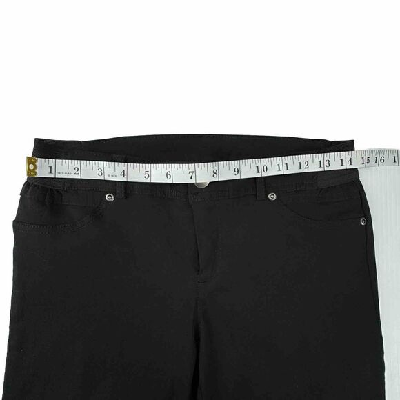 AB Studio Black Slim Leg Stretchy Dress Pants Size 2 - Picture 6 of 10